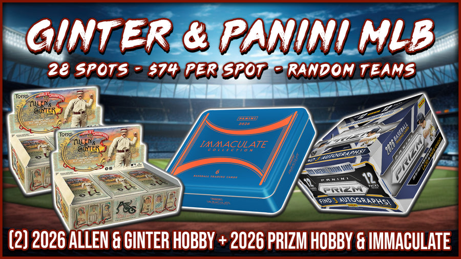 JML #1097 - Ginter & Panini MLB (Random Letter) (10/8/26)