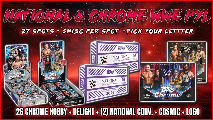 RGL #5811 - National & Chrome WWE PYL (Pick Your Letter) (First Name) (8/26/26)