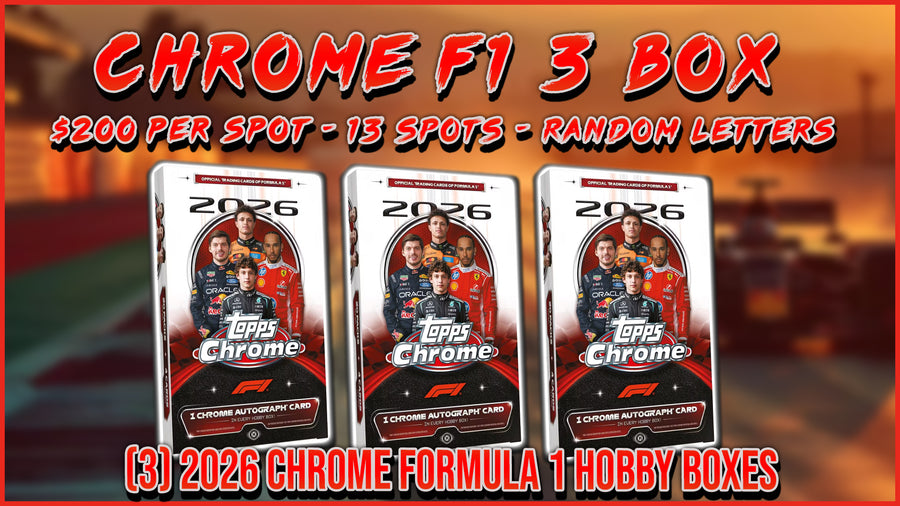 RGL #5994 - Chrome F1 3 Box (Random Letter) (10/17/26)