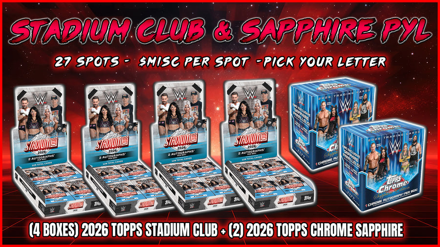 RGL #6012 - Stadium Club & Sapphire PYL (Pick Your Letter) (First Name) (10/24/26)