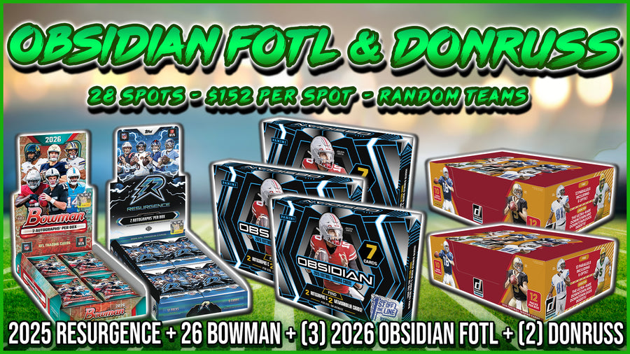 RGL #6031 - Obsidian FOTL & Donruss FB (Random Teams/Letters) (10/28/26)
