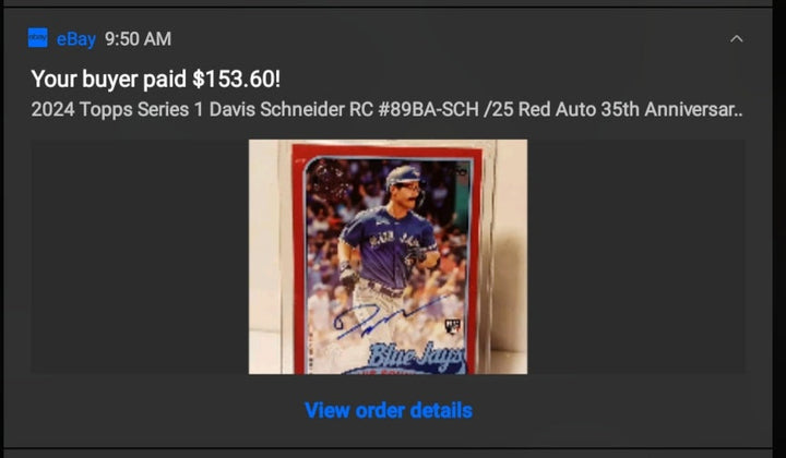 James D hit a Davis Schneider numbered to 25