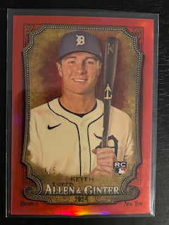 Brian L pulled a Colt Keith Chrome Allen and Ginter Red Refractor numbered to 5