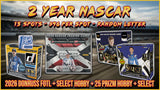 25% Filler - JML #1004 - 2 Year NASCAR - Random Letter (First Name) (7/30/26)