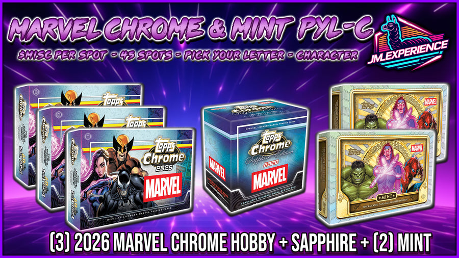 JML #1030 - Marvel Chrome & Mint PYL/PYC (Pick Your Letter/Character) (First Name) (8/20/26)