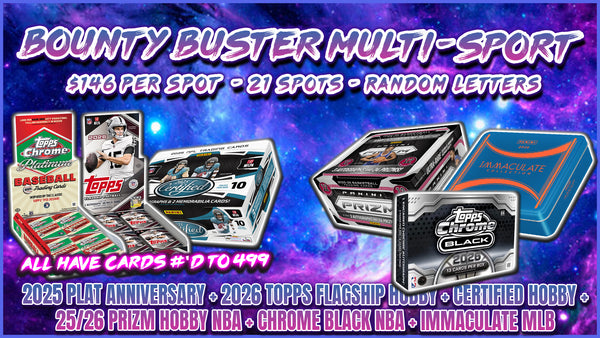 JML #1042 - Bounty Buster Multi-Sport (Random Letter) (8/27/26)