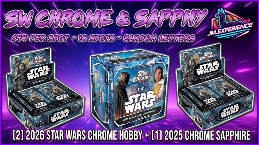JML #1094 - Star Wars Chrome & Sapphire (Random Letter) (10/8/26)