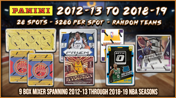 RGL #4800A - Panini Through The Years 2012/13 - 2018/19 (11/22/25)