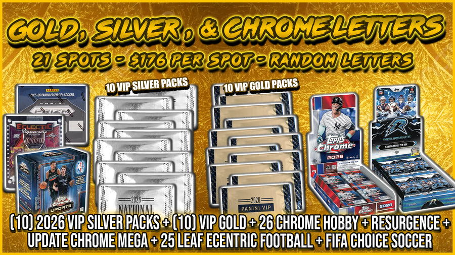 RGL #5791 - Gold, Silver, & Chrome Letters (Random Letters) (8/19/26)