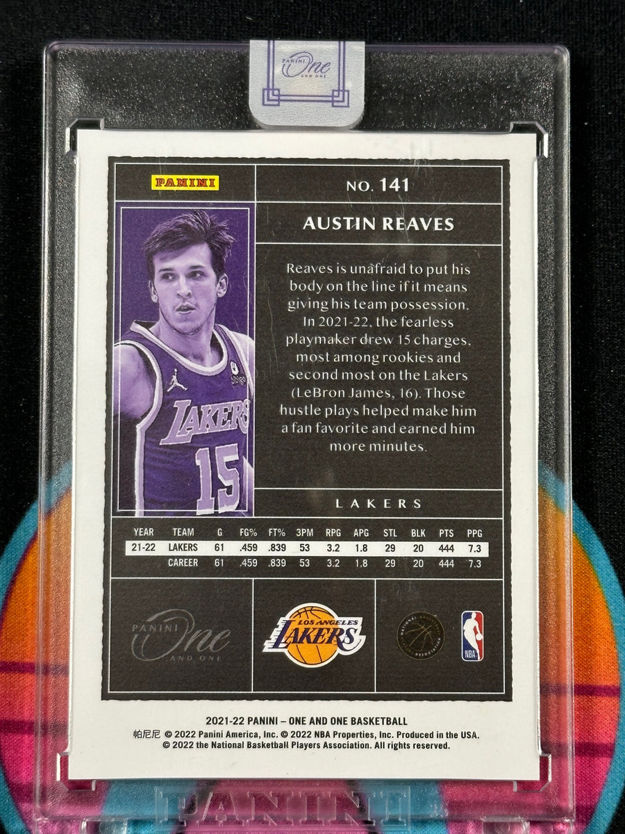 Austin Reeves Sticker 2021-22 Panini One & One NBA - Austin Reaves RC #99/99 - Encased ...