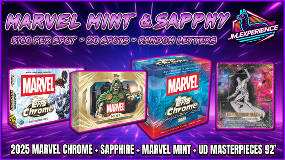 JML #692 -  Marvel Mint & Sapphire Random Letters (8/21/25)