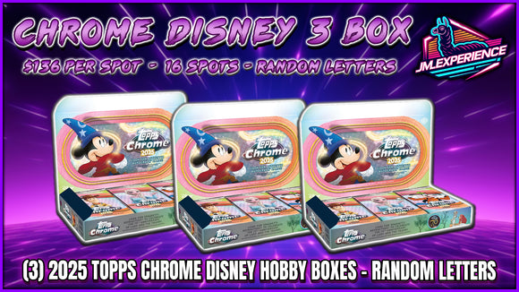 JML #725 - Disney Chrome 3 Box Random Letters (9/25/25)