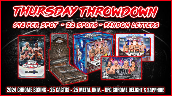 JML #728 - Thursday Throwdown Combat Random Letters (9/25/25)