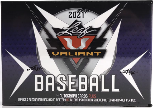 2021 Leaf Valiant Baseball - 5 Autos Per Box  [Ships Sealed]